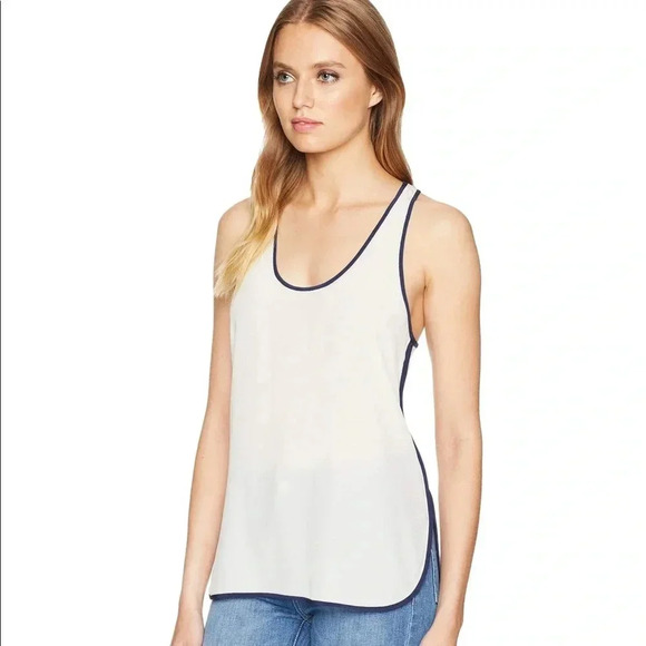 JOIE NWT Almoraly Nautical Silk Tank Top - Picture 1 of 7